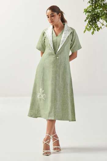 Savaaya The Meadow Two Tone Linen Dress 