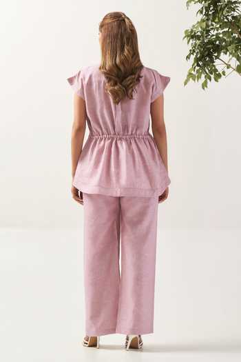 Savaaya Handwork Petal Shirt & Pant Co-ord Set 