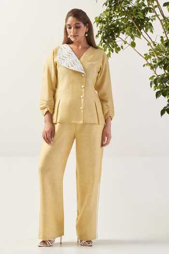 Savaaya Sunline Wrap Shirt & Pant Co-Ord Set 