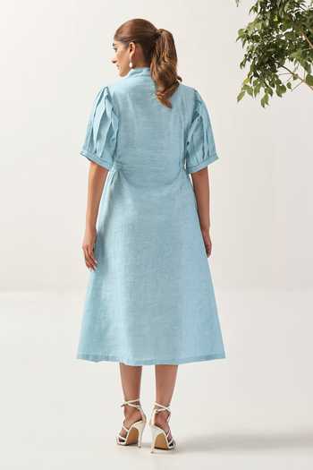 Savaaya The Cloud Flower Patched Pintucked Dress 