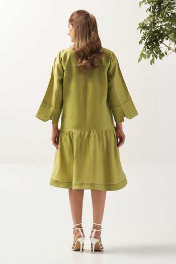Savaaya The Moss Floral Handwork Dress 