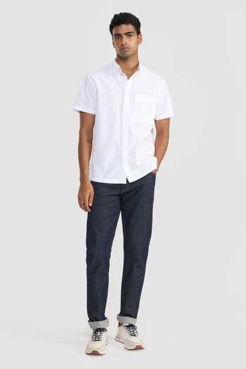 Buy Perona White Cotton Joey Shirt Online at Aza Fashions Buy_Perona_White Cotton Joey Shirt _Online_at_Aza_Fashions