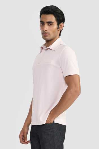Buy Perona Pink Polyester, Leather Brandon Plain T-shirt Online at Aza Fashions Buy_Perona_Pink Polyester, Leather Brandon Plain T-shirt _Online_at_Aza_Fashions