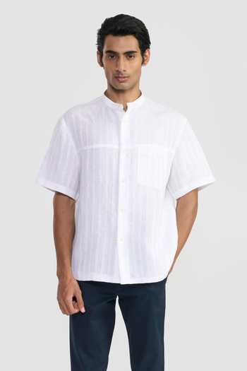 Perona White Alfred Linen Shirt 