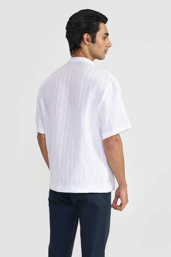 Perona White Alfred Linen Shirt 
