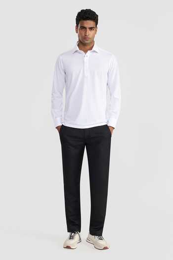 Buy Perona White Cotton, Polyester Walter Plain T Shirt Online at Aza Fashions Buy_Perona_White Cotton, Polyester Walter Plain T Shirt _Online_at_Aza_Fashions