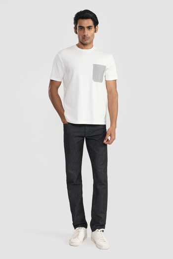 Perona_White Kobe Solid T-shirt _Online_at_Aza_Fashions