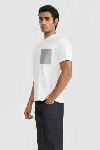 Buy_Perona_White Kobe Solid T-shirt _Online_at_Aza_Fashions