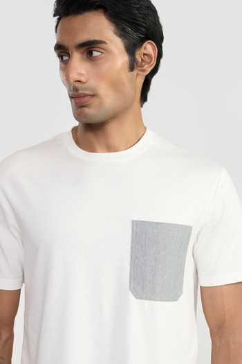 Shop_Perona_White Kobe Solid T-shirt _Online_at_Aza_Fashions