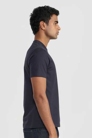 Buy Perona White Cotton Navy Conan T-shirt Online at Aza Fashions Buy_Perona_White Cotton Navy Conan T-shirt _Online_at_Aza_Fashions