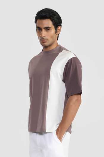 Buy Perona Brown Cotton Conan T-shirt Online at Aza Fashions Buy_Perona_Brown Cotton Conan T-shirt _Online_at_Aza_Fashions