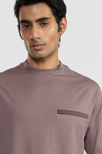 Buy Perona Brown Cotton Percy T Shirt Online at Aza Fashions Buy_Perona_Brown Cotton Percy T Shirt _Online_at_Aza_Fashions