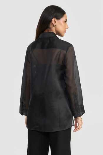 Perona Black Teagon Polyester Shirt 