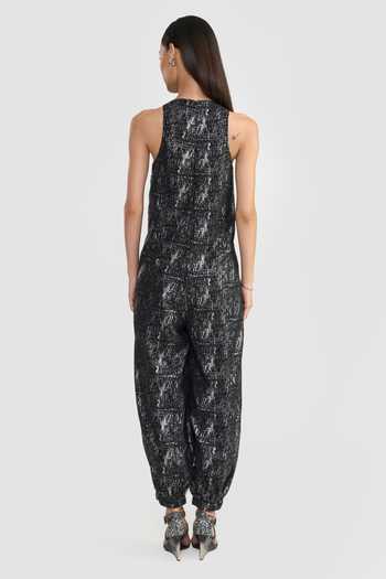Perona Textured Pattern Jumpsuit 