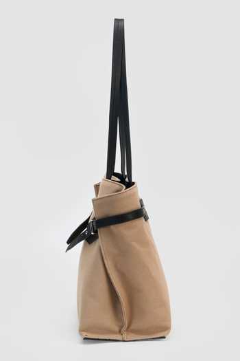 Perona Beige Sand Madison Shoulder Bag Online at Aza Fashions Perona_Beige Sand Madison Shoulder Bag _Online_at_Aza_Fashions