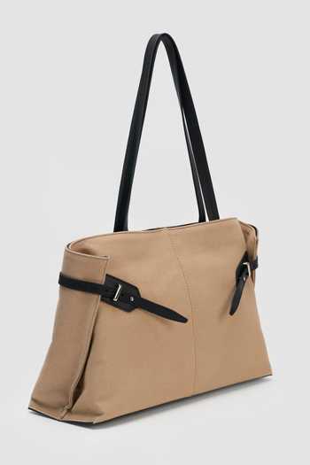 Shop Perona Beige Sand Madison Shoulder Bag Online at Aza Fashions Shop_Perona_Beige Sand Madison Shoulder Bag _Online_at_Aza_Fashions