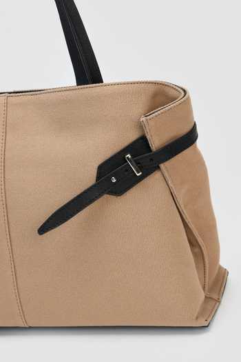 Shop Perona Beige Sand Madison Shoulder Bag Shop_Perona_Beige Sand Madison Shoulder Bag