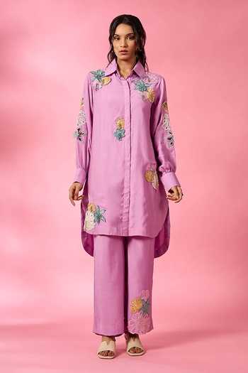 Neitri Coral Shore Embroidered Kurta & Pant Set 