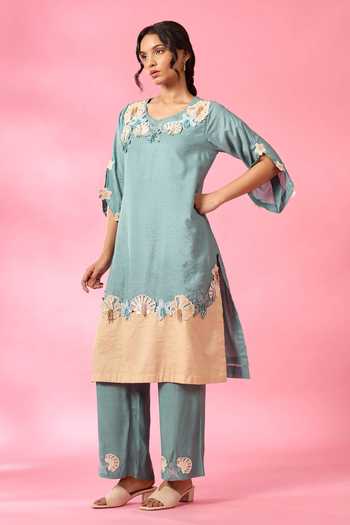 Neitri Spring Shore Embroidered Kurta & Pant Set 