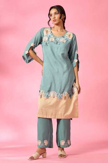 Neitri Spring Shore Embroidered Kurta & Pant Set 