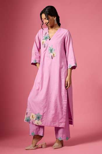 Neitri Eel Embroidered Kurta & Pant Set 
