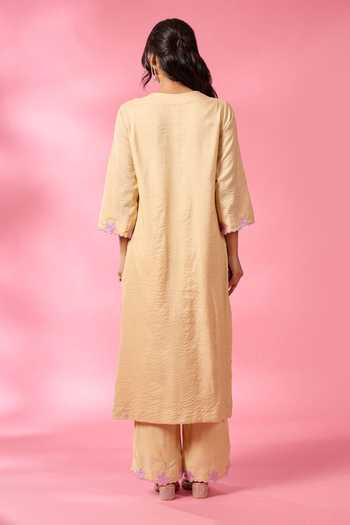 Neitri Sandstone Embroidered Kurta & Pant Set 