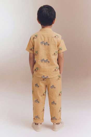 MR Brat Safari Print Shirt & Trouser Co-Ord Set 