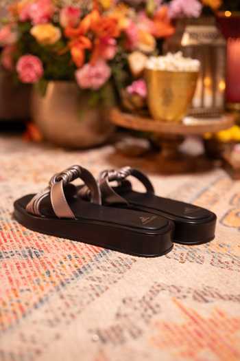 Coral Haze Bobby Knotted Strap Sliders 