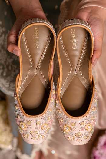 Buy Coral Haze Beige Ayra Embroidered Juttis Online at Aza Fashions Buy_Coral Haze_Beige Ayra Embroidered Juttis _Online_at_Aza_Fashions