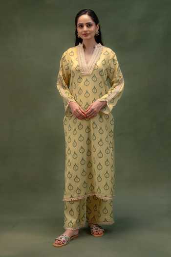 Grass & Sunshine Earthloom Printed Kurta & Pant Set 