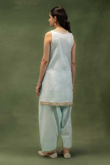 Grass & Sunshine Mint Serenity Kurta Farshi Salwar Set 