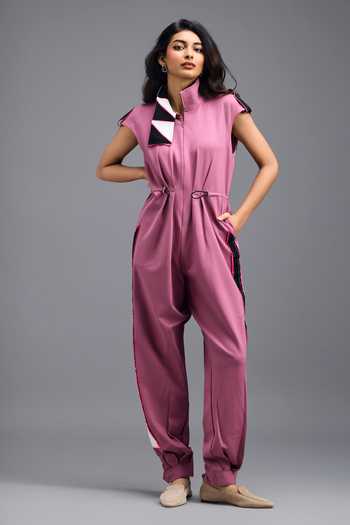 Deepika Arora Pink Panelled Jumpsuit 
