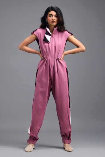 Deepika Arora Pink Panelled Jumpsuit Online at Aza Fashions Deepika Arora_Pink Panelled Jumpsuit _Online_at_Aza_Fashions