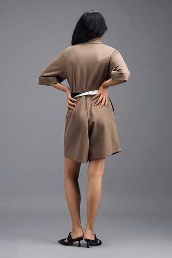 Deepika Arora Patch Pocket Jumpsuit With Belt 