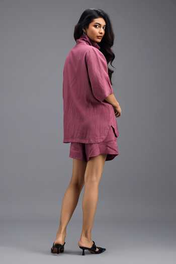 Deepika Arora Geometric Panel Linen Shirt 