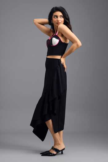 Buy_Deepika Arora_Black Roma Sweetheart Neck Embroidered Corset Top _Online_at_Aza_Fashions