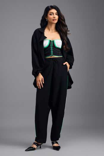 Deepika Arora Linen Crop Top 