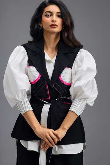Deepika Arora Linen Tailored Vest 