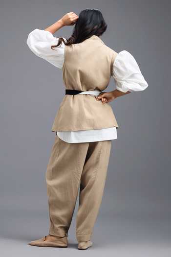 Deepika Arora Linen Shirt & Trouser Set 