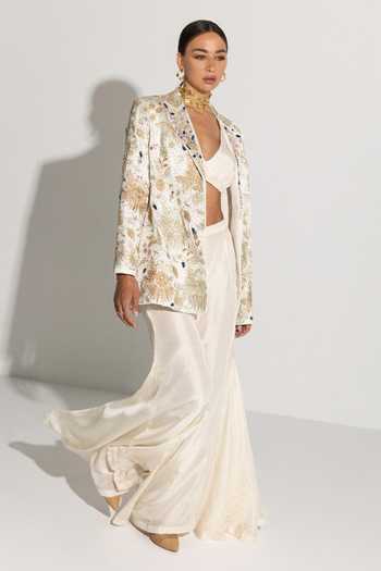Rosé Anupama Khanna Hand Embroidered Jacket Set 