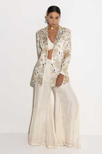 Rosé Anupama Khanna Hand Embroidered Jacket Set 