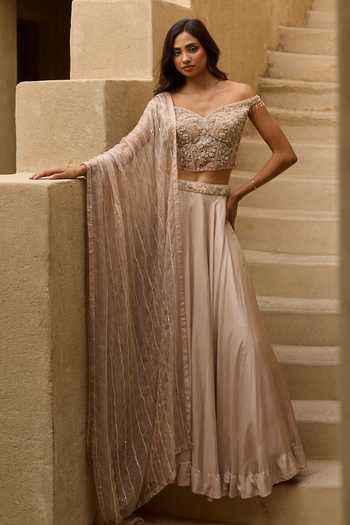 Rosé Anupama Khanna Hand Embroidered Blouse Lehenga Set 