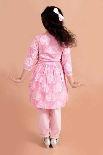 Jhambthreads Cotton Printed Anarkali Set 