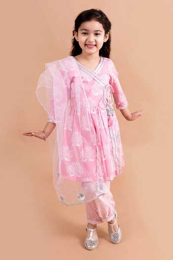 Jhambthreads Cotton Printed Anarkali Set 