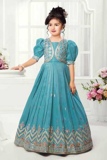 Jhambthreads Embroidered Flared Gown 