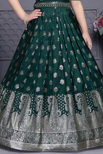 Jhambthreads Woven Pattern Jacquard Gown 