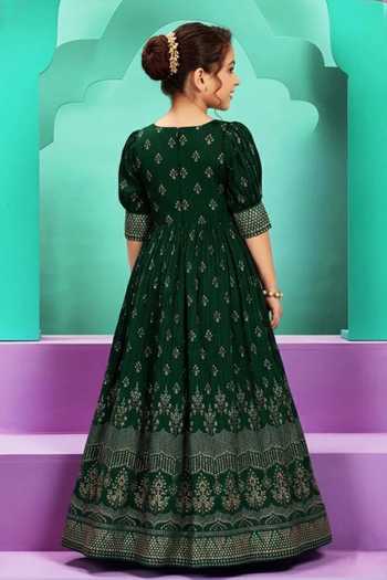 Jhambthreads Printed Pleated Gown 