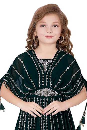 Jhambthreads Embroidered Kaftan Gown 