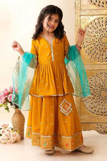Jhambthreads Foil Print Anarkali Lehenga Set 