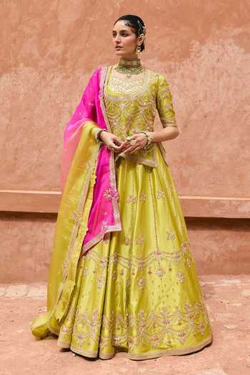 Vinita Bhansali Rangira Rajputi Embroidered Kurta Lehenga Set 